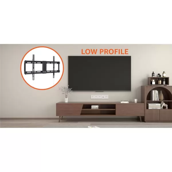 imageAmazon Basics Tilt TV Wall Mount with Horizontal Post Installation Leveling for 32Inch to 86Inch TVs BlackFixed