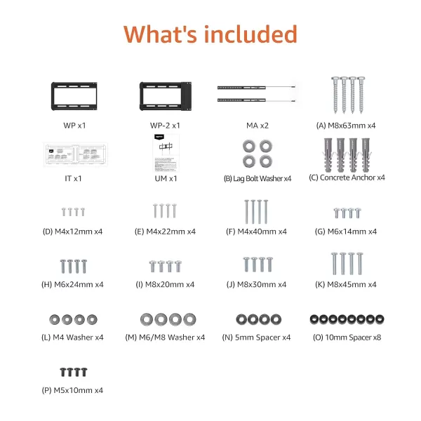 imageAmazon Basics Tilt TV Wall Mount with Horizontal Post Installation Leveling for 32Inch to 86Inch TVs BlackFixed