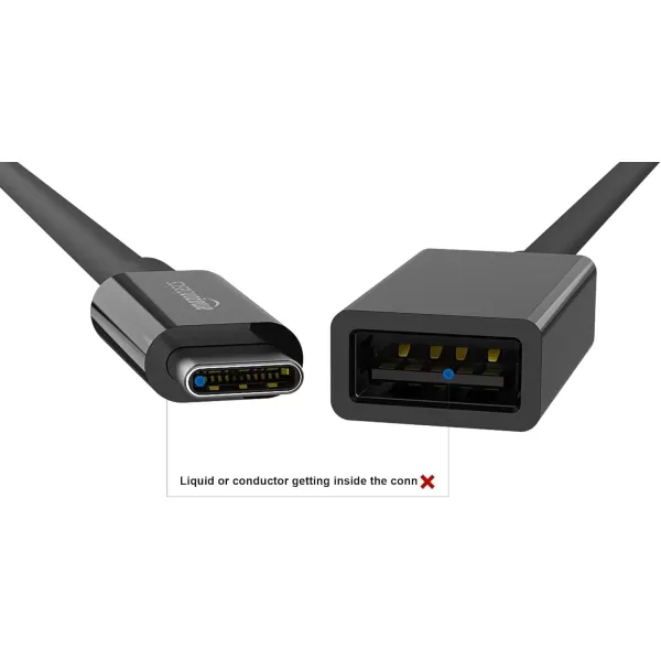 imageAmazon Basics USB 31 USBC to USBA Female Adapter Cable Converter 5Gbps HighSpeed USBIF Certified for Laptops Tablets Phones BlackBlack
