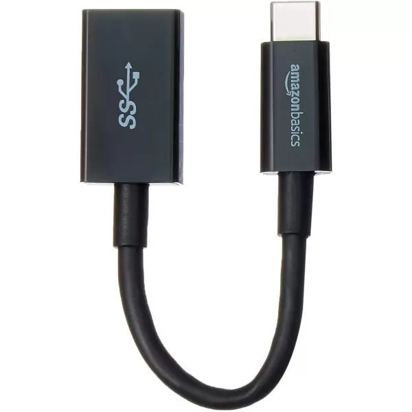 imageAmazon Basics USB 31 USBC to USBA Female Adapter Cable Converter 5Gbps HighSpeed USBIF Certified for Laptops Tablets Phones BlackBlack