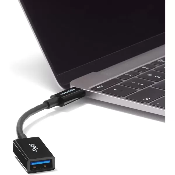imageAmazon Basics USB 31 USBC to USBA Female Adapter Cable Converter 5Gbps HighSpeed USBIF Certified for Laptops Tablets Phones BlackBlack