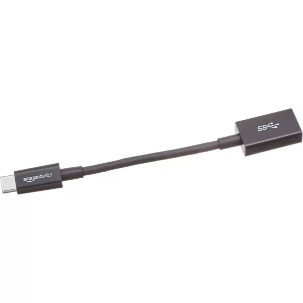 imageAmazon Basics USB 31 USBC to USBA Female Adapter Cable Converter 5Gbps HighSpeed USBIF Certified for Laptops Tablets Phones BlackBlack