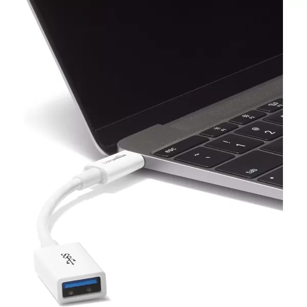 imageAmazon Basics USB 31 USBC to USBA Female Adapter Cable Converter 5Gbps HighSpeed USBIF Certified for Laptops Tablets Phones BlackWhite