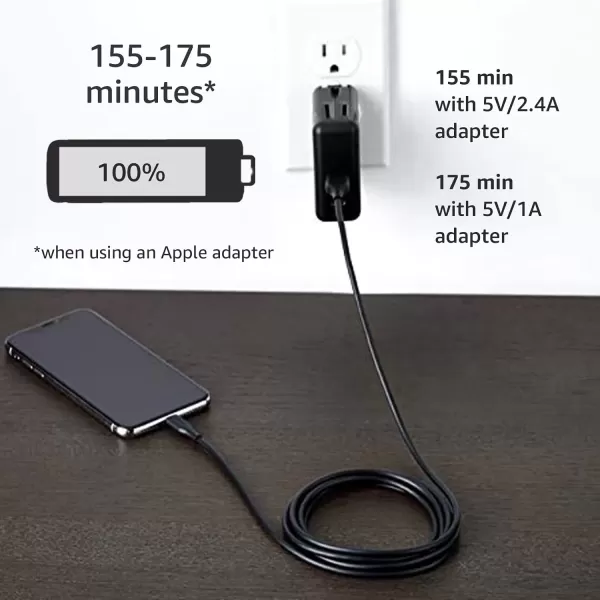 imageAmazon Basics USBA to Lightning ABS Charger Cable MFi Certified Charger for Apple iPhone 14 13 12 11 X Xs Pro Pro Max Plus iPad 6 Foot WhiteBlack