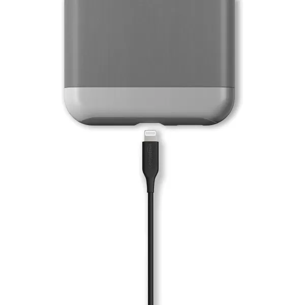 imageAmazon Basics USBA to Lightning ABS Charger Cable MFi Certified Charger for Apple iPhone 14 13 12 11 X Xs Pro Pro Max Plus iPad 6 Foot WhiteBlack
