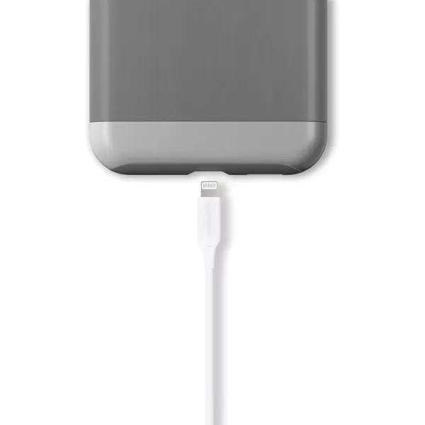 imageAmazon Basics USBA to Lightning ABS Charger Cable MFi Certified Charger for Apple iPhone 14 13 12 11 X Xs Pro Pro Max Plus iPad 6 Foot WhiteWhite