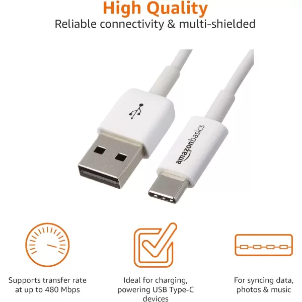 imageAmazon Basics USBC to USBA 20 Fast Charger Cable 480Mbps Speed USBIF Certified for Apple iPhone 1615 iPad Samsung Galaxy Tablets Laptops 3 Foot BlackWhite