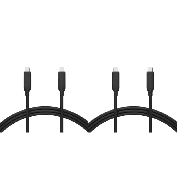 imageAmazon Basics USBC to USBC 4 Fast Charger Cable 40 Gbps 8K Video 240W USBIF Cert Thunderbolt 43 Compatible for Apple iPhone 1615 iPad Samsung Galaxy Tablets Laptops 33 Foot Black33 Foot Pack of 2