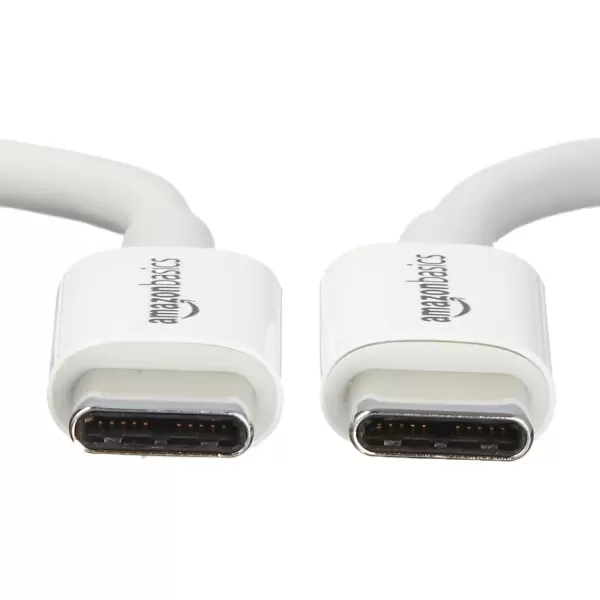 imageAmazon Basics USBC to USBC Fast Charger Cable 480Mbps Speed USBIF Certified for Fast Charging Apple iPhone 1615 iPad MacBook Samsung Galaxy Tablets Laptops 6 Foot WhiteWhite
