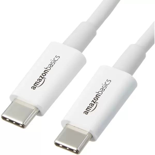imageAmazon Basics USBC to USBC Fast Charger Cable 480Mbps Speed USBIF Certified for Fast Charging Apple iPhone 1615 iPad MacBook Samsung Galaxy Tablets Laptops 6 Foot WhiteWhite