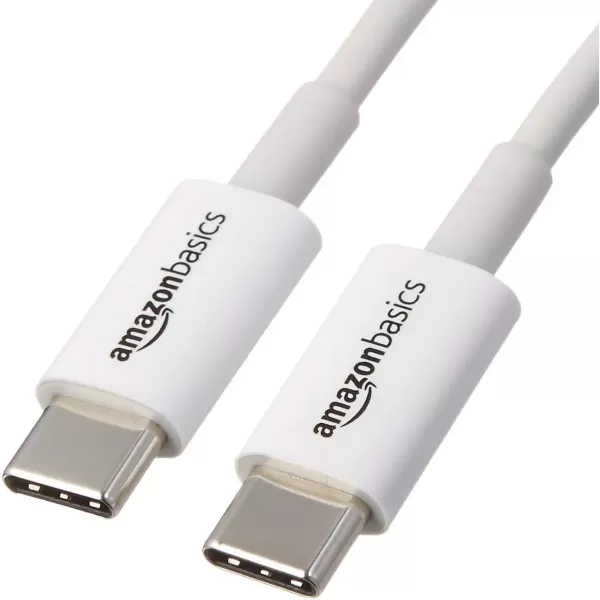 imageAmazon Basics USBC to USBC Fast Charger Cable 480Mbps Speed USBIF Certified for Fast Charging Apple iPhone 1615 iPad MacBook Samsung Galaxy Tablets Laptops 6 Foot WhiteWhite