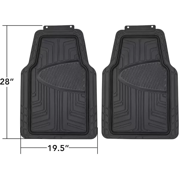 imageAmazon Basics 4Piece Heavy Duty PVC Floor Mats with Cargo Liner and Rear Waterproof Trim To Fit Car Mats BlackBlack