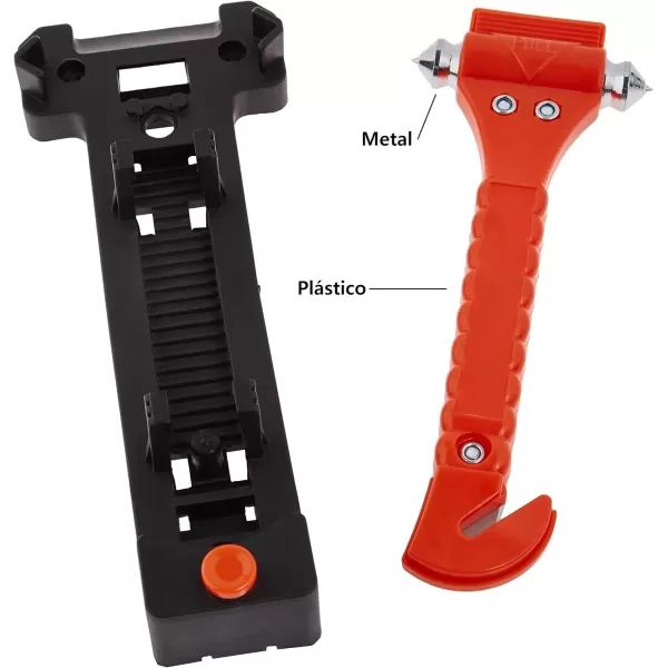 imageAmazon Basics Emergency Seat Belt Cutter and Window Hammer Tool Car Accessories 2 Pack SW8352Pack