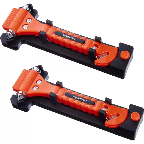 imageAmazon Basics Emergency Seat Belt Cutter and Window Hammer Tool Car Accessories 2 Pack SW8352Pack