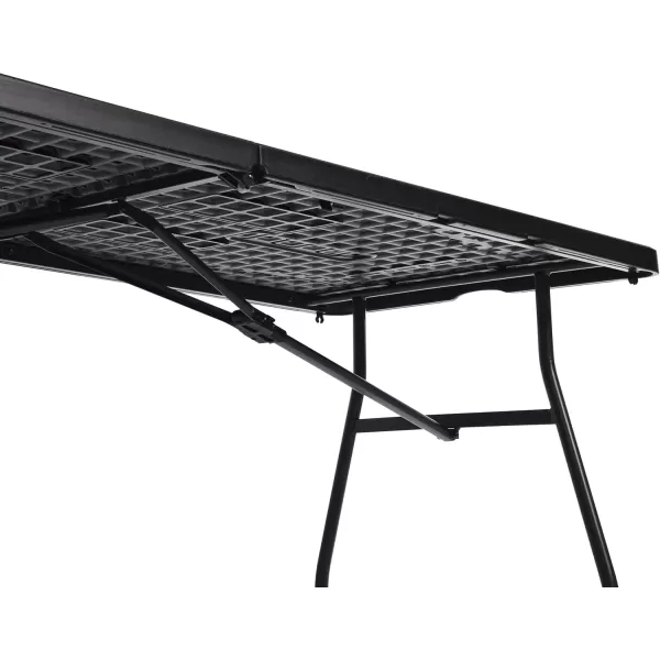 imageAmazon Basics Folding Table 6 ft with Carrying Handle Indoor ampamp Outdoor WhiteBlack