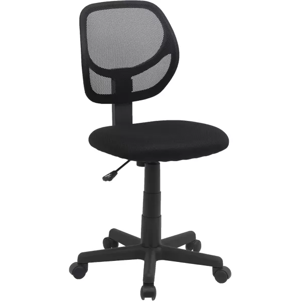 imageAmazon Basics Office Computer Task Desk Chair LowBack Pneumatic Seat Breathable Mesh Adjustable 2125quot D x 225quot W x 38quot H Swivel 270 Pound Capacity Blue NylonBlack