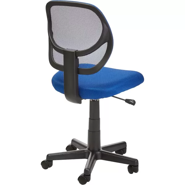 imageAmazon Basics Office Computer Task Desk Chair LowBack Pneumatic Seat Breathable Mesh Adjustable 2125quot D x 225quot W x 38quot H Swivel 270 Pound Capacity Blue NylonBlue