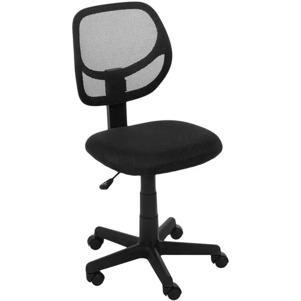 imageAmazon Basics Office Computer Task Desk Chair LowBack Pneumatic Seat Breathable Mesh Adjustable 2125quot D x 225quot W x 38quot H Swivel 270 Pound Capacity Blue NylonBlack