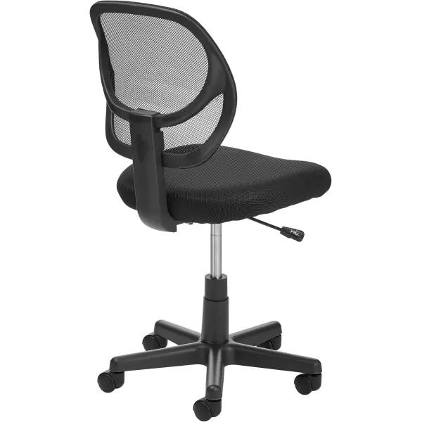 imageAmazon Basics Office Computer Task Desk Chair LowBack Pneumatic Seat Breathable Mesh Adjustable 2125quot D x 225quot W x 38quot H Swivel 270 Pound Capacity Blue NylonBlack