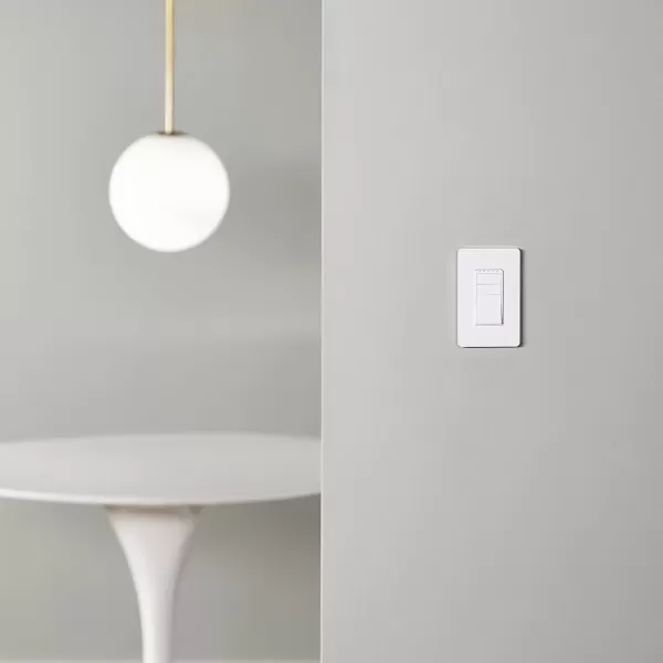 imageAmazon Basics Smart Dimmer Switch Single Pole Works with Alexa Only 24 GHz WiFi No Hub Required White3Way Dimmer