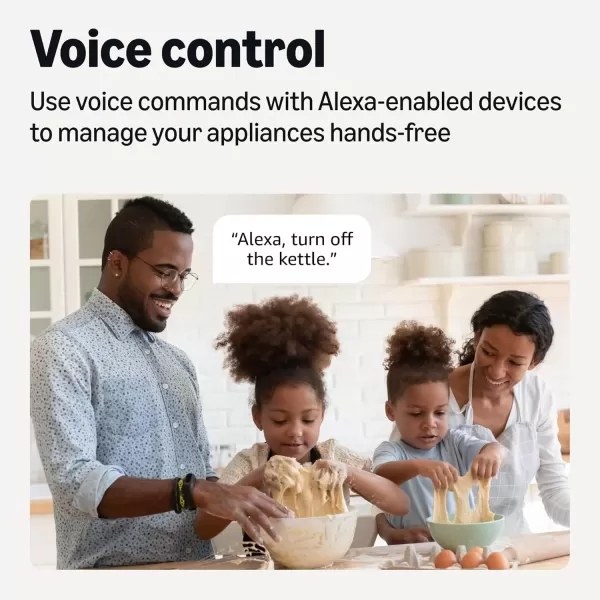imageAmazon Basics Smart Plug Works with Alexa Only 24 GHz WiFi No Hub Required 1Pack White1Pack