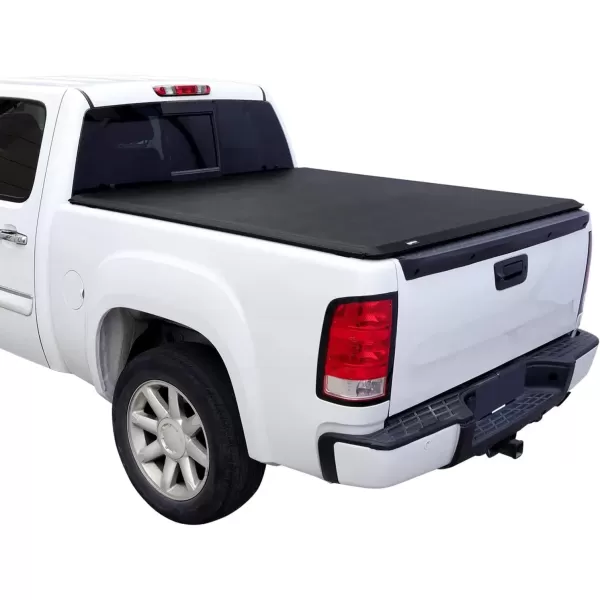 imageAmazon Basics Soft RollUp Truck Bed Tonneau Cover for 20142019 Chevy Silverado GMC Sierra 1500 20152018 Silverado Sierra 2500 3500 HD Fleetside Bed Length 65Bed Length 58
