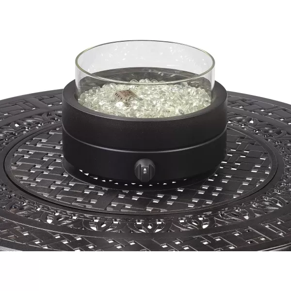 imageAmazon Basics 14Inch 9000 BTU Round Tabletop Propane Gas Fire Pit BrownDark Brown