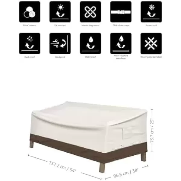 imageAmazon Basics 3Seater Outdoor Patio Deep Lounge Sofa Cover BeigeTan2 Seater