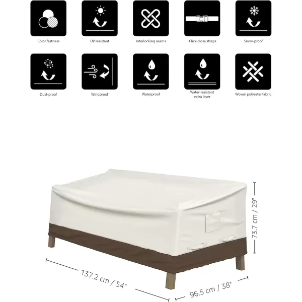 imageAmazon Basics 3Seater Outdoor Patio Deep Lounge Sofa Cover BeigeTan2 Seater