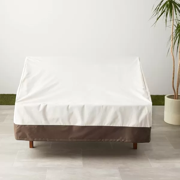 imageAmazon Basics 3Seater Outdoor Patio Deep Lounge Sofa Cover BeigeTan2 Seater