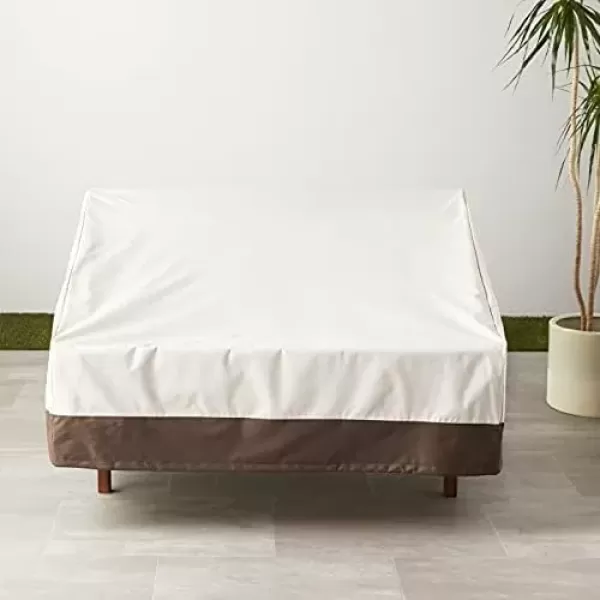 imageAmazon Basics 3Seater Outdoor Patio Deep Lounge Sofa Cover BeigeTan2 Seater