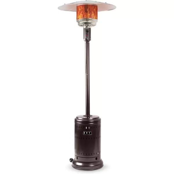 imageAmazon Basics 46000 BTU Outdoor Propane Patio Heater with Wheels Commercial ampamp Residential Havana Bronze 321 x 321 x 913 inches LxWxHHavana Bronze