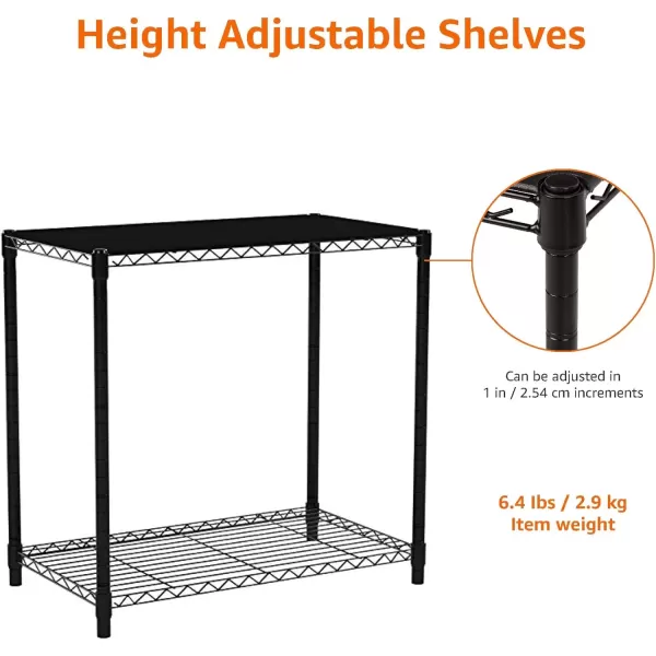 imageAmazon Basics 5Shelf Tower Adjustable Storage Shelving Unit Chrome 16quot D x 16quot W x 54quot HBlack