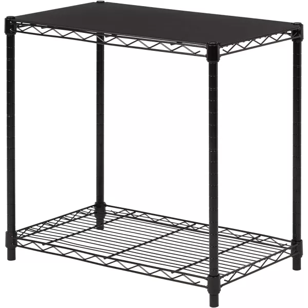 imageAmazon Basics 5Shelf Tower Adjustable Storage Shelving Unit Chrome 16quot D x 16quot W x 54quot HBlack