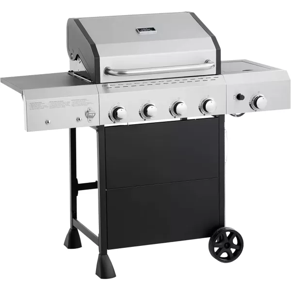 imageAmazon Basics Freestanding Gas Grill with Side Burner 6 Burner 66000 BTU Black4 Burner