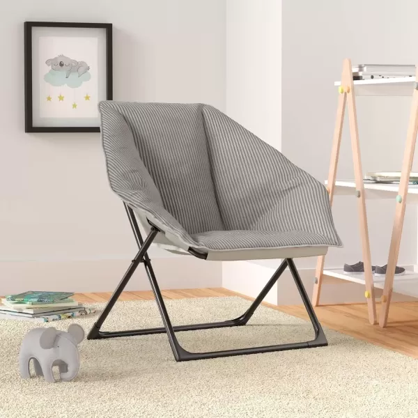imageAmazon Basics Hexagon Shaped Chair with Foldable Metal Frame Grey 335quotD x 315quotW x 343quotHGrey