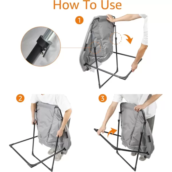 imageAmazon Basics Hexagon Shaped Chair with Foldable Metal Frame Grey 335quotD x 315quotW x 343quotHGrey