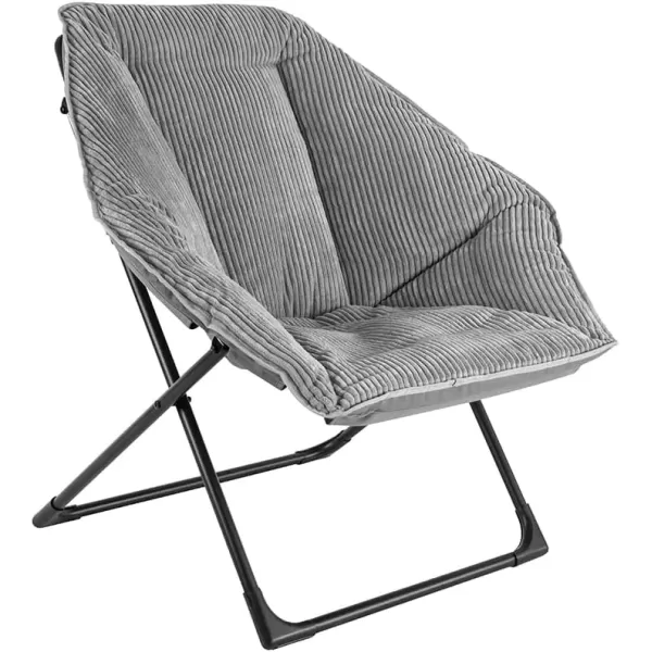 imageAmazon Basics Hexagon Shaped Chair with Foldable Metal Frame Grey 335quotD x 315quotW x 343quotHGrey
