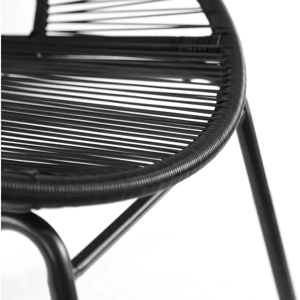 imageAmazon Basics Outdoor All Weather PE Wicker Club Chair with Steel Frame  2 Pack 315 x 248 x 2835 in BlackBlack