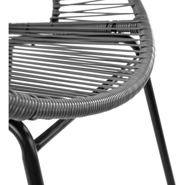 imageAmazon Basics Outdoor All Weather PE Wicker Club Chair with Steel Frame  2 Pack 315 x 248 x 2835 in BlackGrey