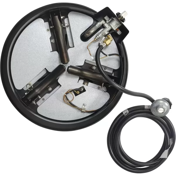 imageAmazon Basics Portable Propane Fire Pit 19 inch Round Gas for Patio 55000 BTU Carry Strapblack
