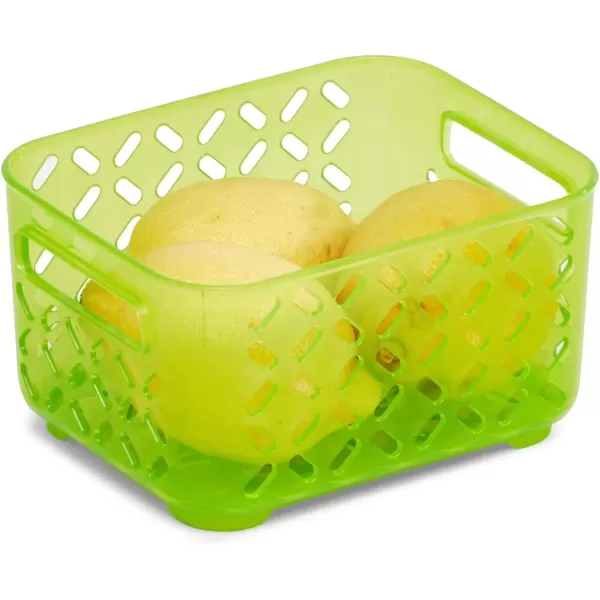 imageAmazon Basics Set of 2 Produce Food Saving Containers with Vented Lids BPA Free Plastic  2 Medium 19 Qt ClearGreen