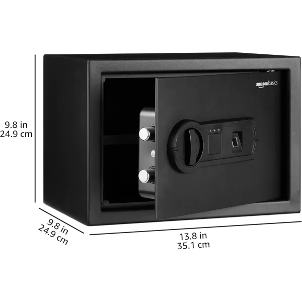 imageAmazon Basics Small Safe For Home Steel Security Electronic Programmable Keypad Lock Box 18 Cubic Feet Black05 Cubic Feet