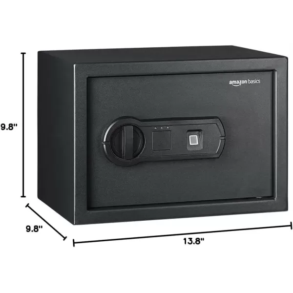 imageAmazon Basics Small Safe For Home Steel Security Electronic Programmable Keypad Lock Box 18 Cubic Feet Black05 Cubic Feet