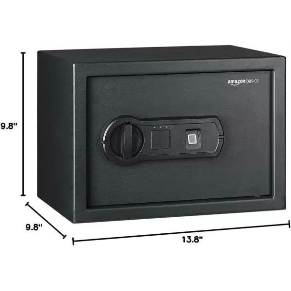 imageAmazon Basics Small Safe For Home Steel Security Electronic Programmable Keypad Lock Box 18 Cubic Feet Black05 Cubic Feet