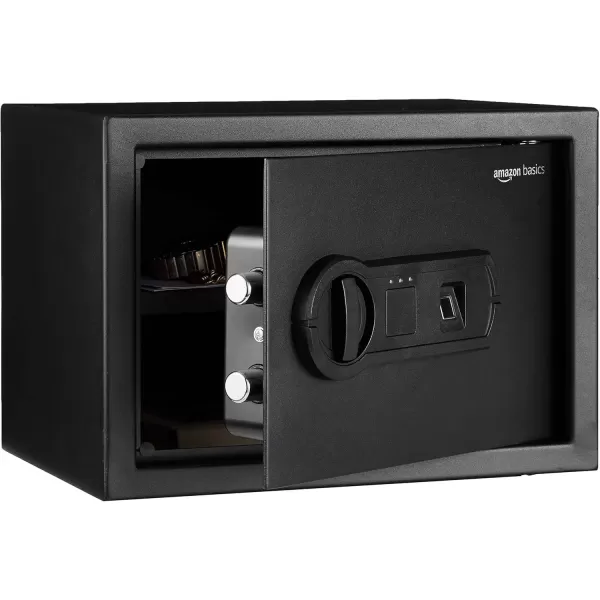 imageAmazon Basics Small Safe For Home Steel Security Electronic Programmable Keypad Lock Box 18 Cubic Feet Black05 Cubic Feet
