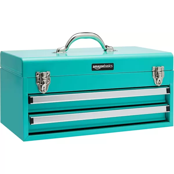 imageAmazon Basics Steel Storage and Organization Drawers Turquoise Powder Coated Finish 1811 x 866 x 945 inchesTurquoise