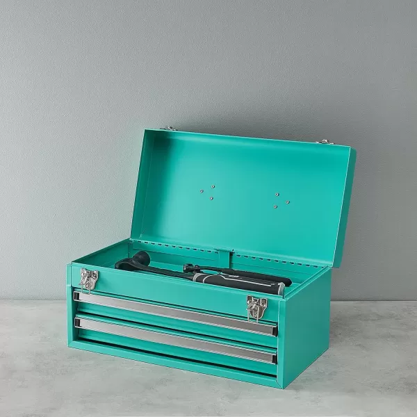 imageAmazon Basics Steel Storage and Organization Drawers Turquoise Powder Coated Finish 1811 x 866 x 945 inchesTurquoise