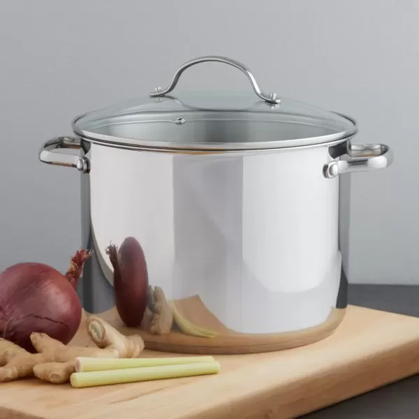 imageAmazon Basics  Stainless Steel Stock Pot with Lid 8 Quart SilverSilver