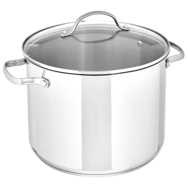 imageAmazon Basics  Stainless Steel Stock Pot with Lid 8 Quart SilverSilver